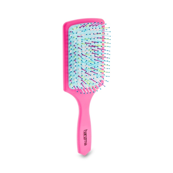 Harizma Щетка массажная Rainbow, широкая, пурпурная купить - 0