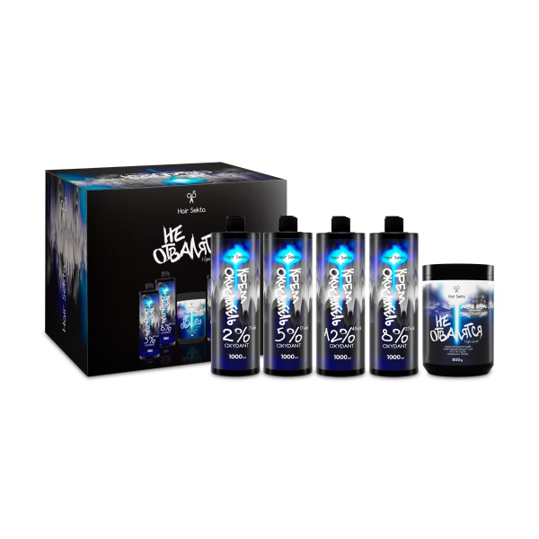 Hair Sekta Комплект для всех методов, режимов и техник осветления и окрашивания волос Не отвалятся, 800 гр, 4 х 1000 мл купить - 0