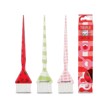Framar Кисти для окрашивания «Клубничный Пирог» Triple Threat Set Strawberry Shortcake, 3 шт купить
