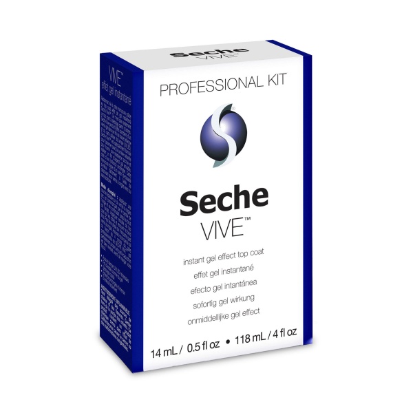 Seche Набор быстросохнущее верхнее покрытие для лака с гель-эффектом Seche Vive, 118 мл + 14 мл купить - 0