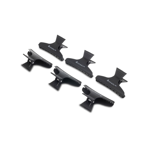 Dewal Pro Зажим для волос, черный, карбон, 8.2 см, 6 шт купить - 0