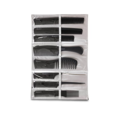 Dewal Pro Набор расчесок в черном чехле, черный, 8 шт купить