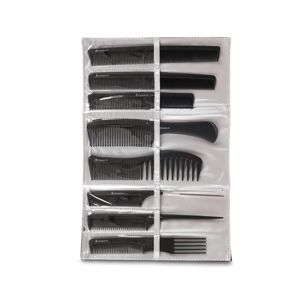 Dewal Pro Набор расчесок в черном чехле, черный, 8 шт купить - 0