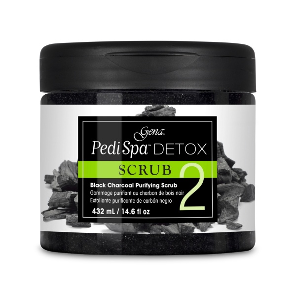 Gena Детокс-скраб для педикюра с древесным углём Pedi Spa Detox Charcoal Scrub, 432 мл купить - 0