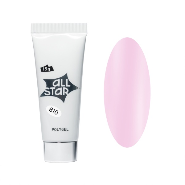 All Star Полигель моделирующий для наращивания ногтей, молочно-розовый, 15 гр купить - 0
