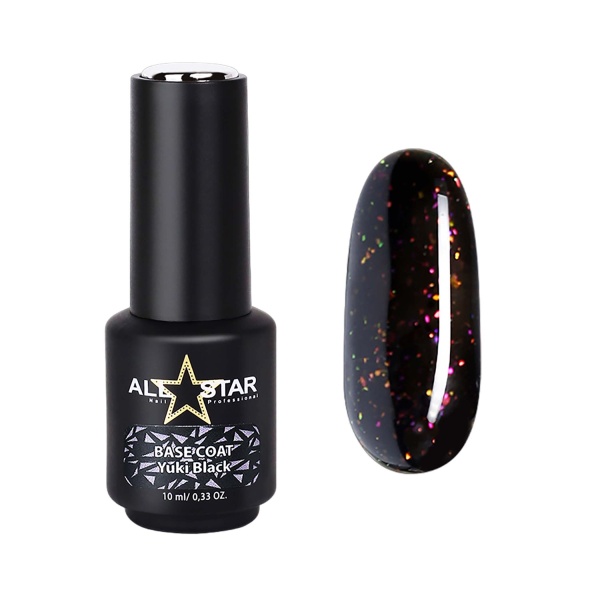 All Star Базовое покрытие Yuki, Black черный с хлопьями, 10 мл купить - 0