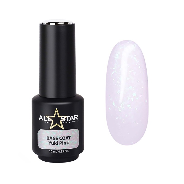 All Star Базовое покрытие Yuki Pink розовый с хлопьями, 10 мл купить - 0