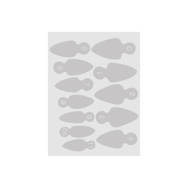 Irisk Professional Силиконовые вкладыши для верхних форм, 04 Удлиненная заостренная, 60 шт купить - 0