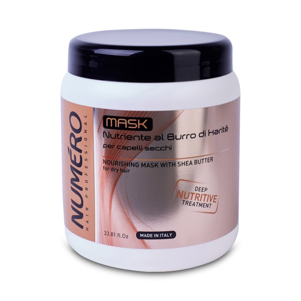 Brelil Professional Маска с маслом карите для сухих волос Numero Nourishing Mask, 1000 мл купить - 0