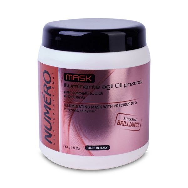 Brelil Professional Маска для придания бриллиантового блеска с маслом арганы и макадамии Numero Illuminating Mask, 1000 мл купить - 0