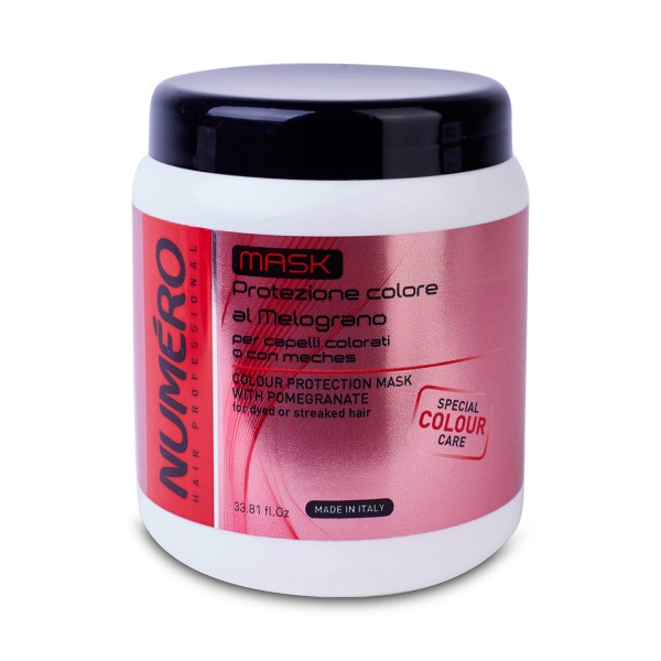 Brelil Professional Маска для защиты цвета с экстрактом граната для окрашенных и мелированных волос Numero Colour Protection Mask, 1000 мл купить - 0
