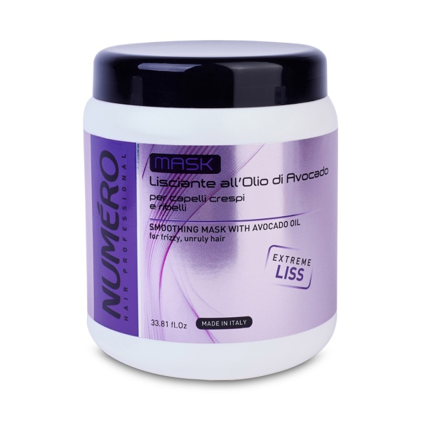 Brelil Professional Маска разглаживающая с маслом авокадо для пушистых и непослушных Numero Smoothing Mask, 1000 мл купить - 0