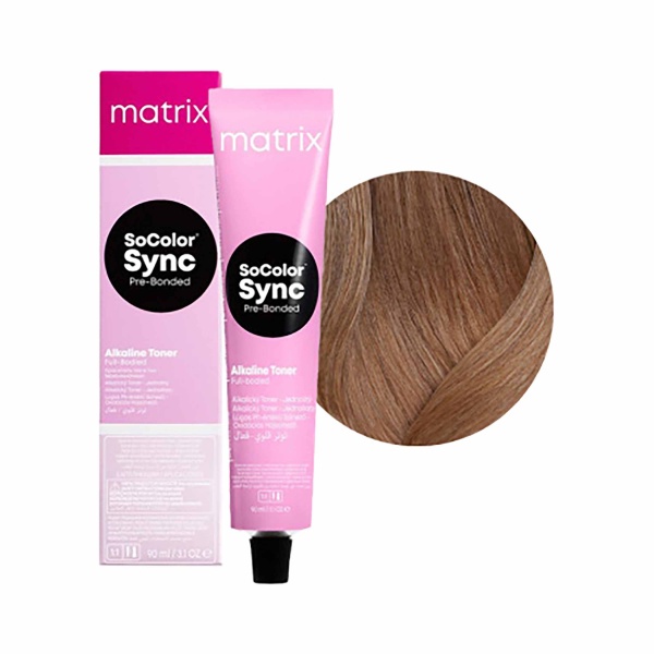 Маtrix Крем-краска для волос SоCоlоr Sync Рrе-Воndеd, 8N светлый блондин, 90 мл купить - 0