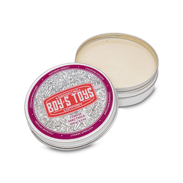 Boy's Toys Глина для укладки волос высокой фиксации с низким уровнем блеска Мастика, 100 мл купить - 0