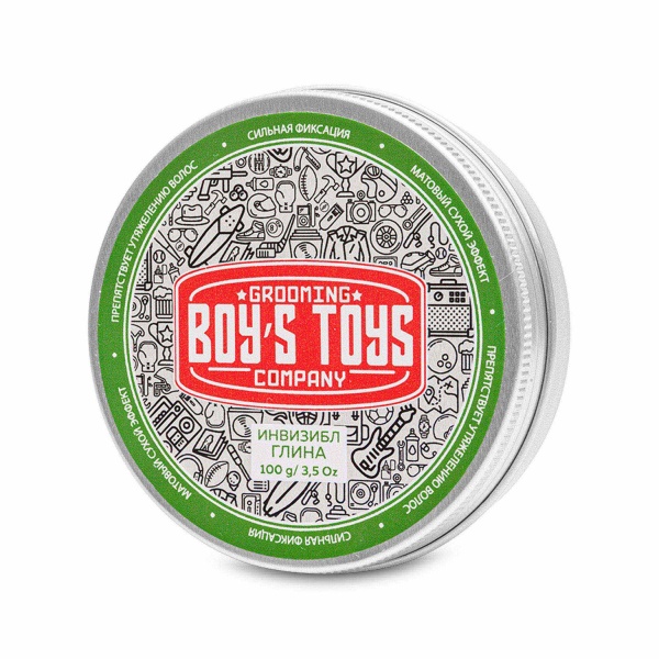 Boy's Toys Глина для укладки волос средней фиксации с низким уровнем блеска Invisible, 100 мл купить - 0