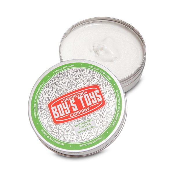 Boy's Toys Глина для укладки волос средней фиксации с низким уровнем блеска Invisible, 100 мл купить - 0