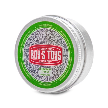 Boy's Toys Глина для укладки волос средней фиксации с низким уровнем блеска Invisible, 40 мл купить