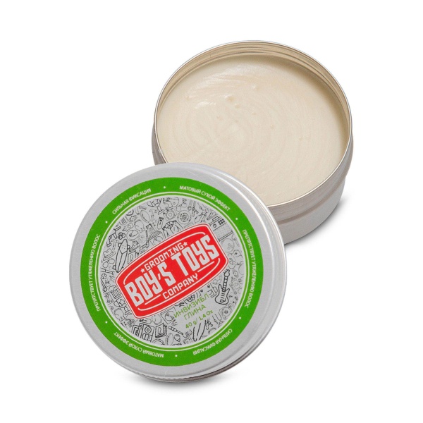 Boy's Toys Глина для укладки волос средней фиксации с низким уровнем блеска Invisible, 40 мл купить - 0