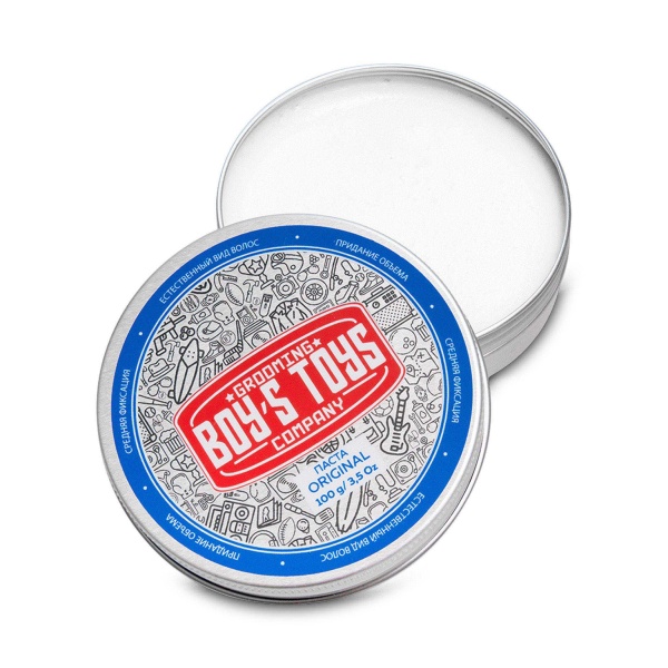 Boy's Toys Паста для укладки волос средней фиксации с низким уровнем блеска Original, 100 мл купить - 0