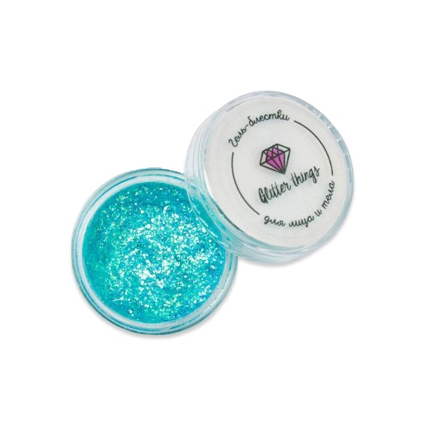 Glitter Things Гель-блестки для лица, тела, волос, Голубая лагуна, 5 мл купить - 0