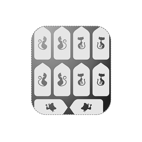 Irisk Professional Трафареты для дизайна и аэрографии серебряные, 016 купить - 0