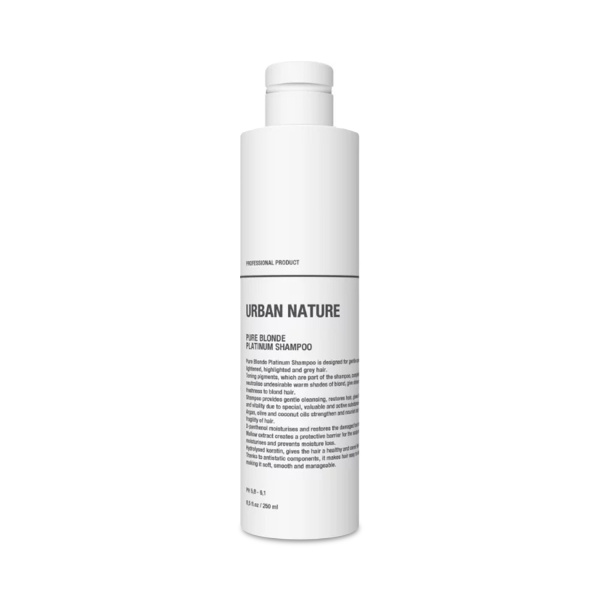 Urban Nature Шампунь тонирующий для светлых волос Pure Blonde Platinum Shampoo, 250 мл купить - 0