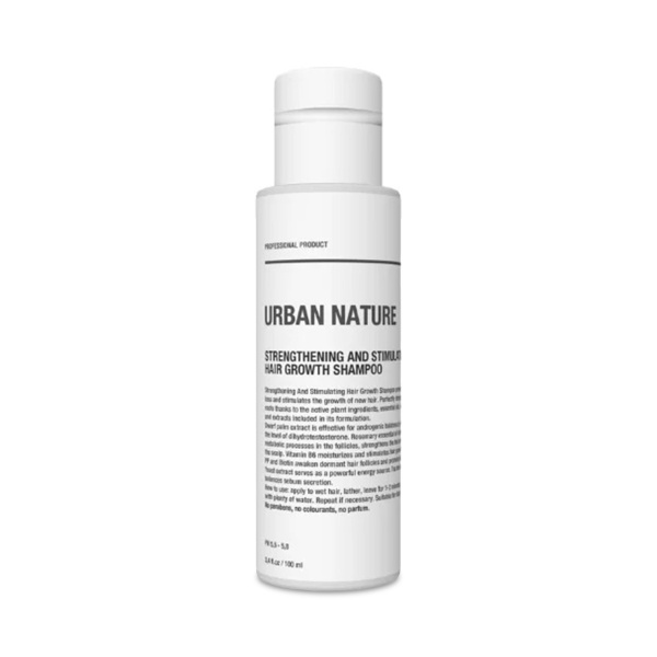 Urban Nature Шампунь укрепляющий и стимулирующий рост волос Strenthening and Stimulating Hair Grow Shampoo, 100 мл купить - 0