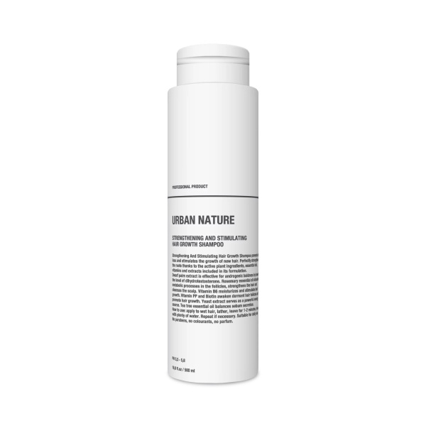 Urban Nature Шампунь укрепляющий и стимулирующий рост волос Strenthening and Stimulating Hair Grow Shampoo, 500 мл купить - 0