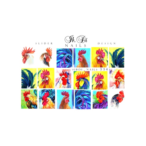 Ibdi Nails Слайдер-дизайн на прозрачной пленке, №334 купить - 0