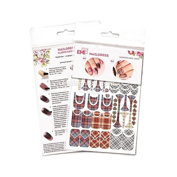 E.Mi Слайдер-дизайн Naildress Slider Design, Тартан купить - 0