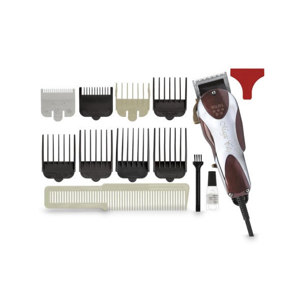 Wahl Машинка для стрижки сетевая Hair Clipper Magic Clip, бордовая купить - 0