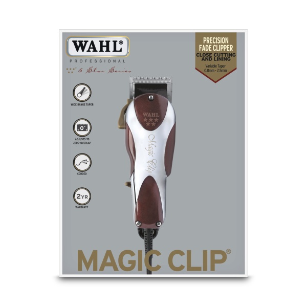 Wahl Машинка для стрижки сетевая Hair Clipper Magic Clip, бордовая купить - 0
