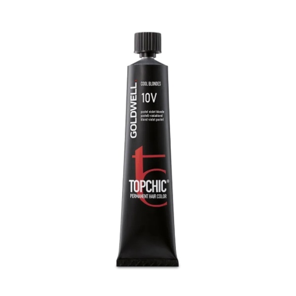 Goldwell Стойкая краска для волос Topchic, 10V фиолетовый пастельный блондин, тюбик, 60 мл купить - 0