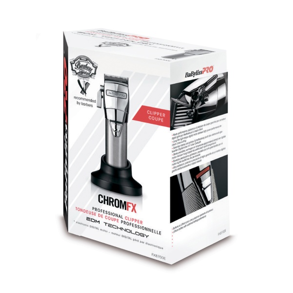 Babyliss Pro Машинка для стрижки Chromfx, 0.8 -3.5 мм, аккумуляторное и сетевое питание, 8 насадок купить - 0