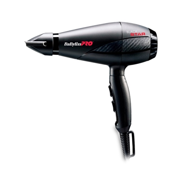 BaByliss Pro Фен Black Star, 2200 Вт, 2 насадки, черный купить - 0