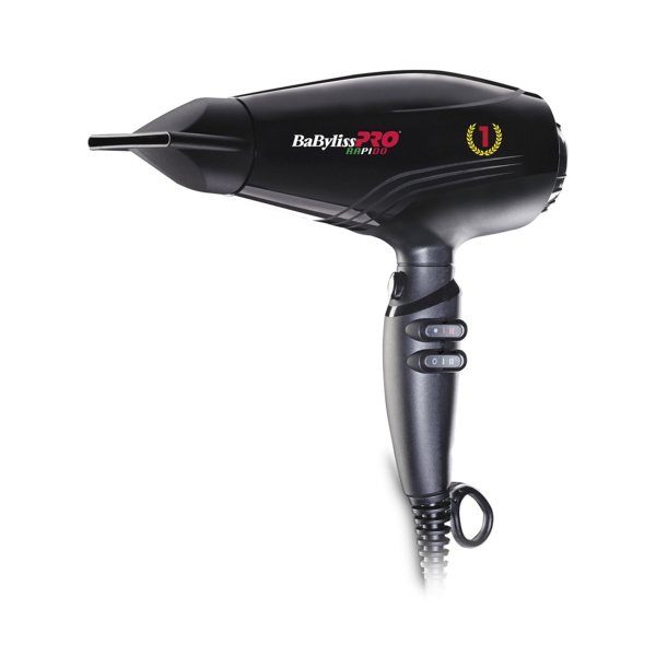 BaByliss Pro Фен Rapido, 2200 Вт, ионизация, 3 насадки + глушитель, диффузор, черный купить - 0