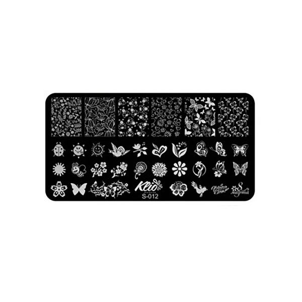 Klio professional Пластина для стемпинга, S-012, маленькая купить - 0