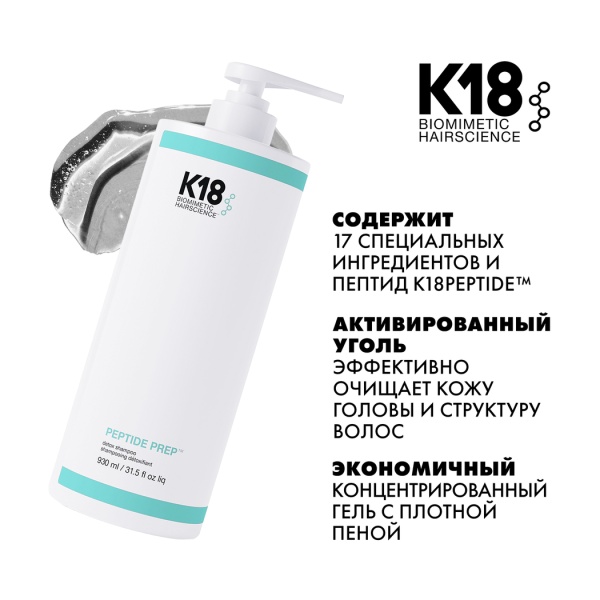 K18 Шампунь Детокс Detox Shampoo Peptide Prep™, 930 мл купить - 3