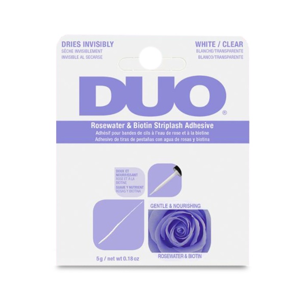 DUO Клей для ресниц с успокаивающими ингредиентами Rosewater & Biotin Striplash Adhesive, White/Clear, 5 гр купить - 0