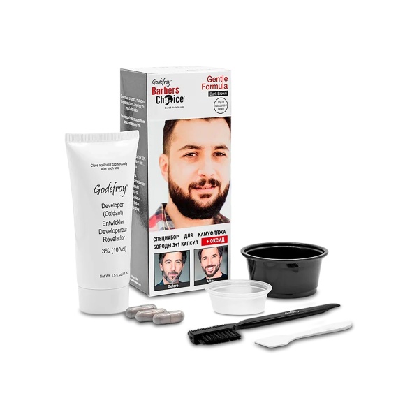 Godefroy Камуфляж для бороды Barbers Choice, Dark Brown, 145 гр купить - 0