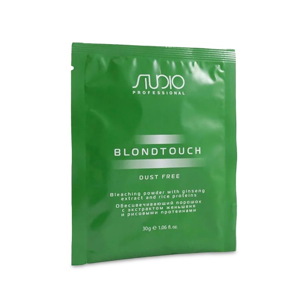 Studio Professional Обесцвечивающий порошок с женьшенем и рисовыми протеинами Blondtouch Dust Free, 30 гр купить - 0