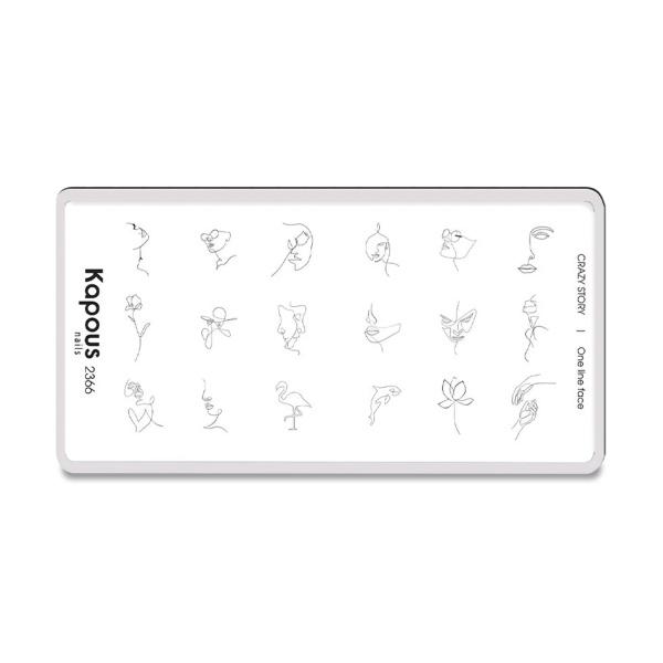 Kapous Пластина для стемпинга Crazy Story One Line, Face купить - 0