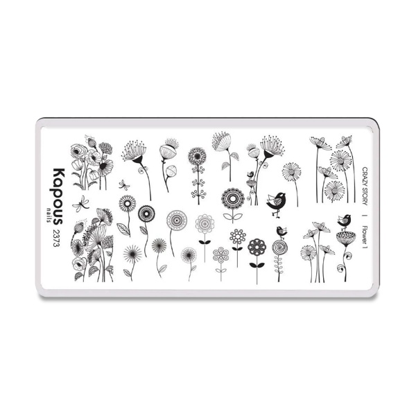 Kapous Пластина для стемпинга Crazy Story Flower, №1 купить - 0