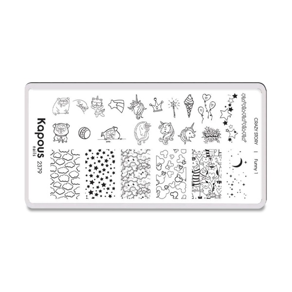 Kapous Пластина для стемпинга Crazy Story Funny, №1 купить - 0