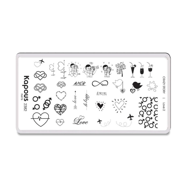 Kapous Пластина для стемпинга Crazy Story Love, №2 купить - 0