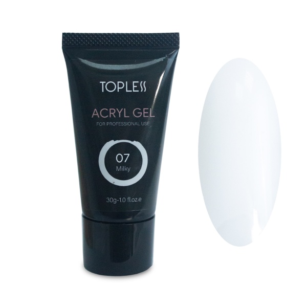 Topless Акригель Acryl Gel, 07 Milky, 30 мл купить - 0