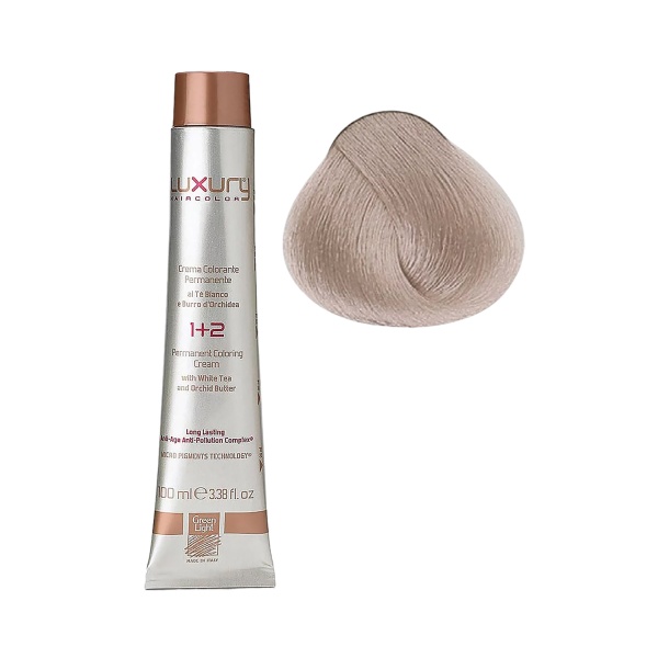 Luxury Hair Pro Краска для волос Hair Color, 10.21 блондин платиновый пепельный Platinum Irisé Ash Blond, 100 мл купить - 0