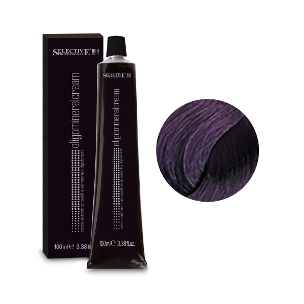 Selective Professional Стойкая перманентная крем-краска для волос Oligomineral Cream, 5.7 светло-каштановый фиолетовый, 100 мл купить - 0