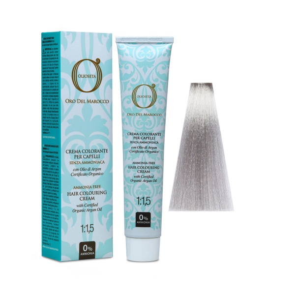 Barex Безаммиачная перманентная крем-краска Oro del Marocco Hair Colouring Cream, блеск серебряный, 100 мл купить - 0