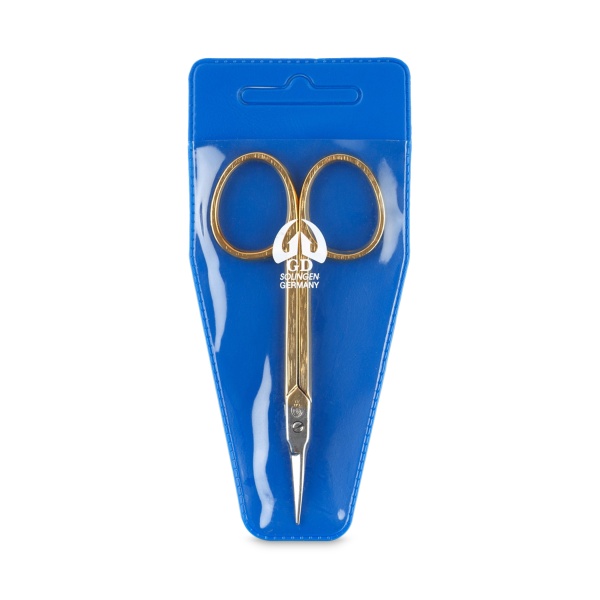 GD Ножницы для кутикулы, прямые, позолоченные ручки купить - 0